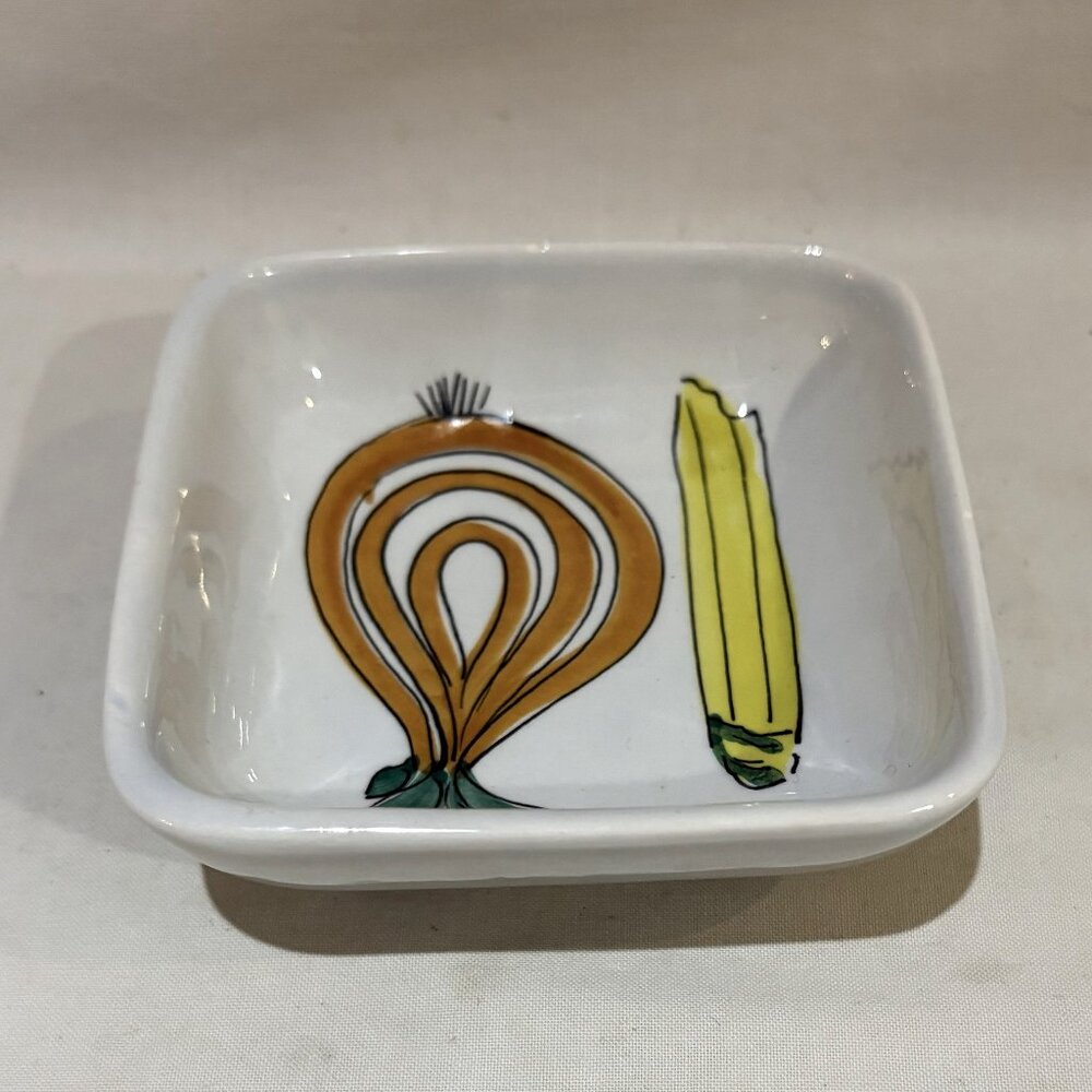SMF Schramberg Hand Painted Vegetable Snack Nut Dish Trinket Dish AS IS